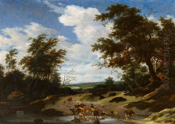 Landscape With A Herd Of Cows - view 1