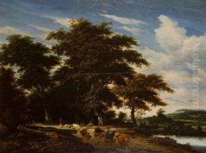 Paysage Aux Bergers by Jacob Salomonsz van Ruysdael