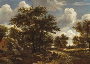 Bauerngehofte Im Wald by Jacob Salomonsz van Ruysdael