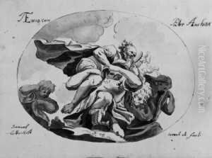 Aneas Tragt Seinen Vater Anchises Aus Dem Brennenden Troja. by Samuel Bottschild