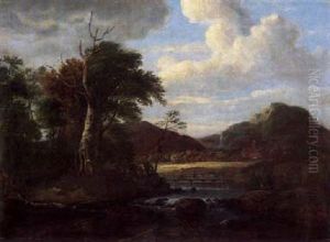 Landschaft Mit Einem Fluss