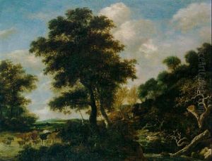 Waldlandschaft Mit Einem Hirten by Jacob Salomonsz van Ruysdael