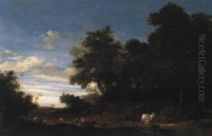 Le Repos Des Bergers Et De Leur Troupeau by Jacob Salomonsz van Ruysdael