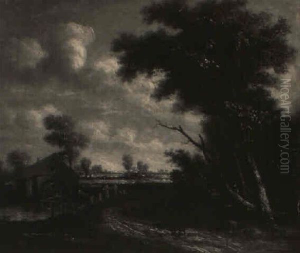 An Extensive Landscape With A Mill And Two Figures In The Foreground - view 1