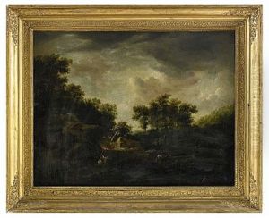 Pastoralt Landskap Med Figurstaffage by Jacob van Ruysdael