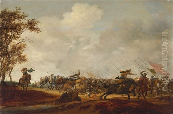 An Engagement Between Horsemen And Pikemen - view 1