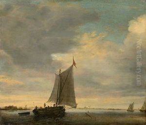 Dutch Inland Waters, Presumably The Wijkermeer, With A 'veerkaag' Ship Dutch Inland Waters, Presumably The Wijkermeer, With A 'veerkaag' Ship