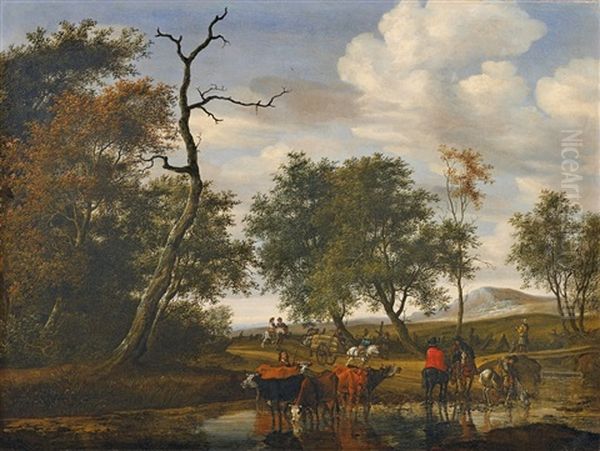 Cattle At A Pond (the Robbery) - view 1
