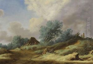 A Landscape With Peasants On A Dune A Landscape With Peasants On A Dune