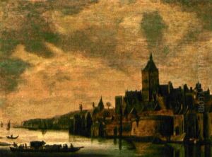 Ansicht Von Nijmegen Mit Einer Fahre