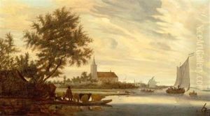 Flusslandschaft by Salomon van Ruysdael