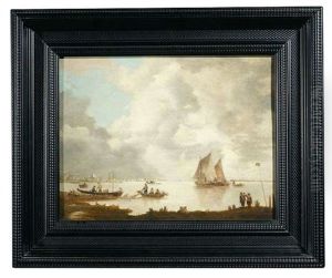 Fischer Auf Ruhiger See by Salomon van Ruysdael