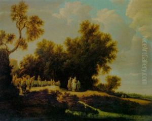 A Wooded Landscape With The Baptism Of The Eunuch