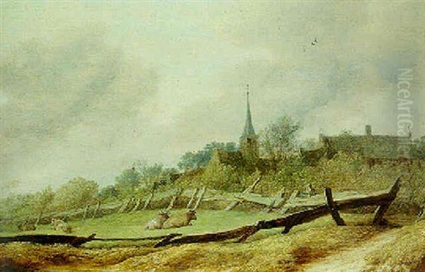 Paysage De Paturage Pres D'une Ville Hollandaise - view 1