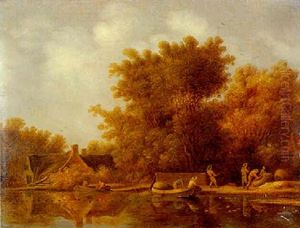 Flusslandschaft by Salomon van Ruysdael