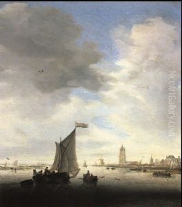 Wijdschip And Other Small Dutch Vessels On The River Waal Wijdschip And Other Small Dutch Vessels On The River Waal