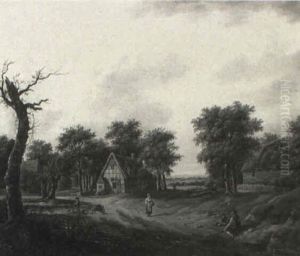 Village Landscape by Salomon van Ruysdael