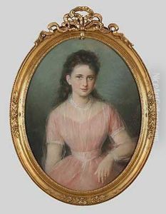 Portrait Eines Madchens Mit Perlcollier by Antonie Boubong