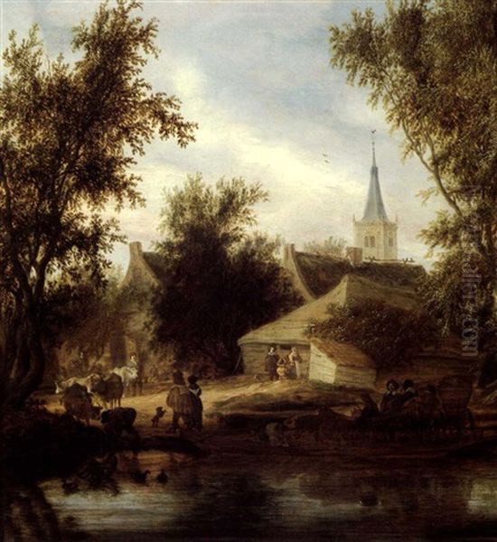 A Ferry At The Outskirts Of A Village - view 1