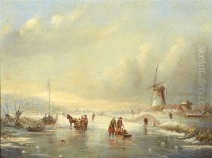 Paysage D'hiver by Jean (Jan) Michael Ruyten