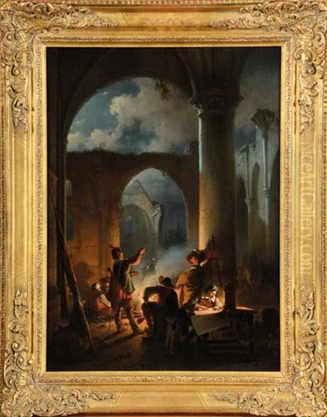 Bivouac Des Troupes Dans Une Eglise En Ruines - view 1
