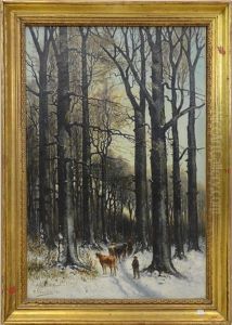 Sous-bois Avec Vaches by Jean (Jan) Michael Ruyten