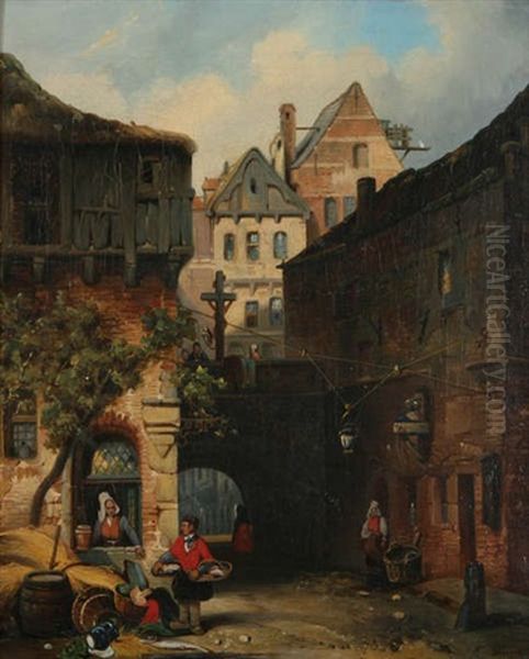 Vue D'anvers Anime D'un Marchand De Legumes - view 1