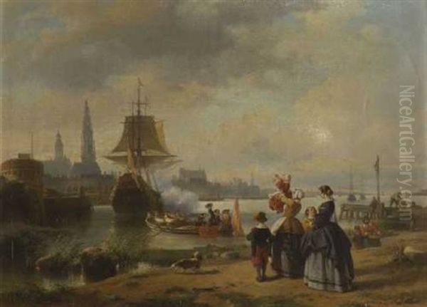 Im Hafen Von Antwerpen Begrusen Frauen Und Kinder Die Heimkehrenden - view 1