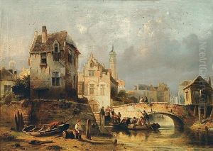Hollandische Stadt An Einem Flus