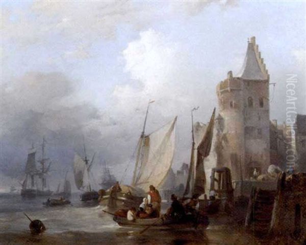 Rowing The Tender To Shore - view 1
