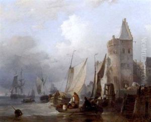 Rowing The Tender To Shore