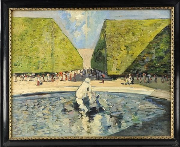 Brunnen Im Schlosspark Schonbrunn Mit Reicher Figurenstaffage - view 1