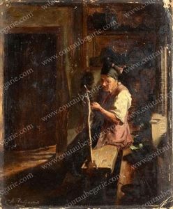 Paysanne Russe Dans Son Interieur
