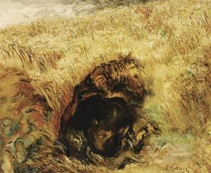 Le Repos (resting), Or, La Campagne by Issachar ber Ryback