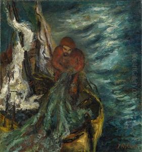 Fisherman by Issachar ber Ryback