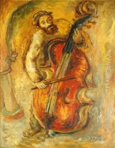 Cello Player by Issachar ber Ryback