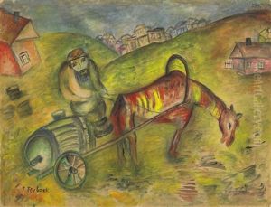 Bauer Mit Pferd Und Dungkarren by Issachar ber Ryback