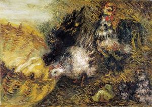 Coq Et Poules by Issachar ber Ryback
