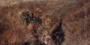 Poules Aux Champs by Issachar ber Ryback
