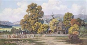 Prozession Zur Orthodoxen Kirche In Synowodzko by Tadeusz Rybkowski