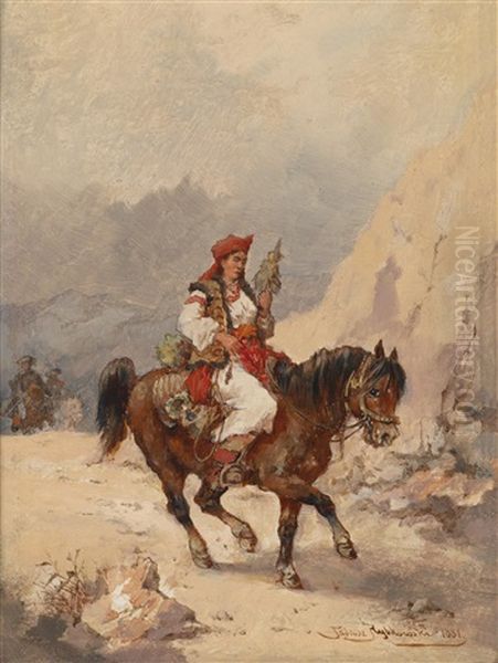 Montenegrische Reiterin - view 1