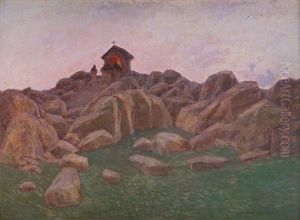 Nocturne - Sicilian Landscape ('monte Pellegrino') by Bronislawa Rychter-Janowska