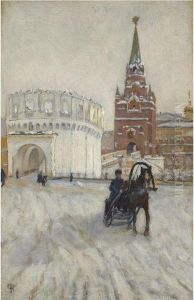 View Of The Kremlin In Winter by Paul Louis Bouchard