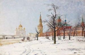 En Bas Du Kremlin - La Moscova, Dans Le Fond La Cathedralesaint-sauveur
