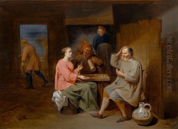 Interior With Card Players - view 1