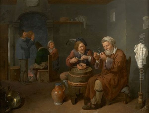 Fumeurs Dans Une Taverne - view 1