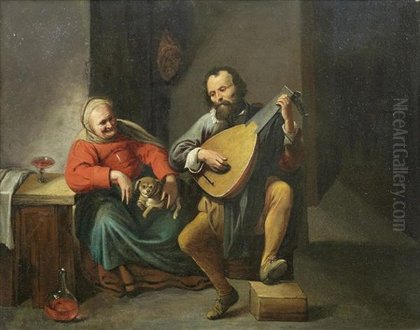 A Lute Player In An Interior - view 1