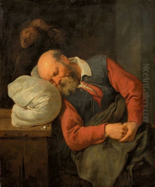Old Man Sleeping - view 1