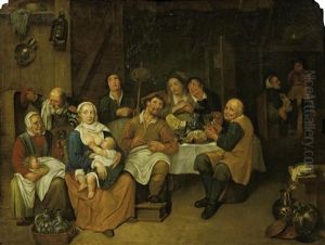 Bugerliche Gesellschaft Beim Mahle by David Ryckaert III