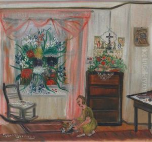 La Jeune Fille Au Bouquet by Simone Mary Bouchard